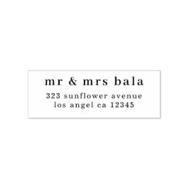 Minimal Modern | Personalized Couple Return  Zelfinktende Stempel