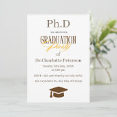 Minimal Modern PhD Graduation Party Invitation  (Debout devant)