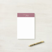 Minimal Modern Professional Dusty Roos Eenvoudig Post-it® Notes (Op bureau)