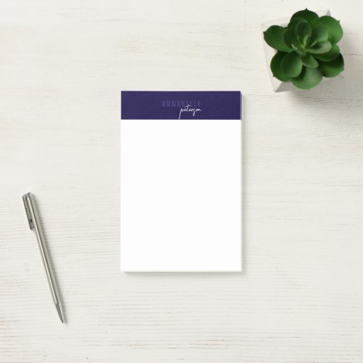 Minimal Modern Professioneel Blauw Eenvoudig Post-it® Notes (Kantoor)