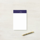 Minimal Modern Professioneel Blauw Eenvoudig Post-it® Notes (Op bureau)