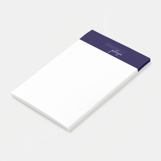 Minimal Modern Professioneel Blauw Eenvoudig Post-it® Notes (Schuin)