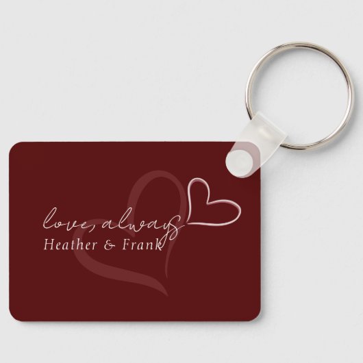 Minimal Modern Romantic Chic Love Always Valentine Sleutelhanger (Voorkant)