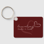 Minimal Modern Romantic Chic Love Always Valentine Sleutelhanger (Achterkant)