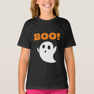 Minimal Modern Schattige Ghost met BOO! -woorden T-shirt