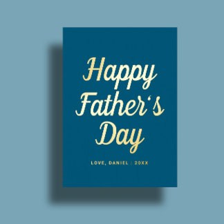 Minimal Modern Script Custom Father's Day Folie Wenskaart