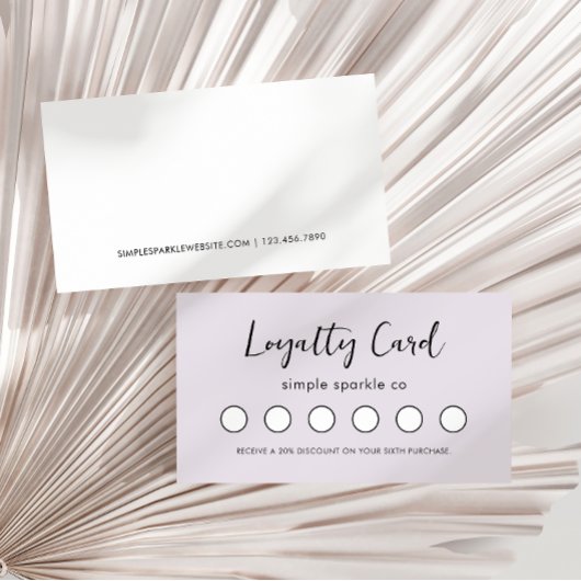 Minimal Modern Script Customer Loyalty Kaart