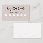 Minimal Modern Script Customer Loyalty Kaart (Voorkant / Achterkant)