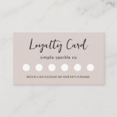 Minimal Modern Script Customer Loyalty Kaart (Voorkant)