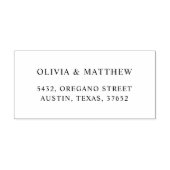 Minimal Modern Script Wedding Return Address Zelfinktende Stempel (Design)