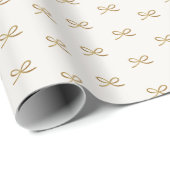 Minimal Modern Simple Bow Pattern Christmas  Cadeaupapier (Rol Hoek)