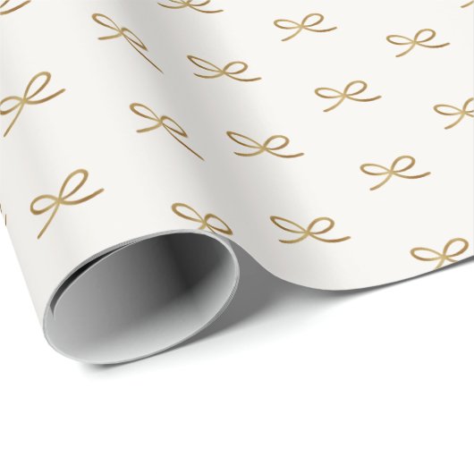 Minimal Modern Simple Bow Pattern Christmas  Cadeaupapier (Rol Hoek)