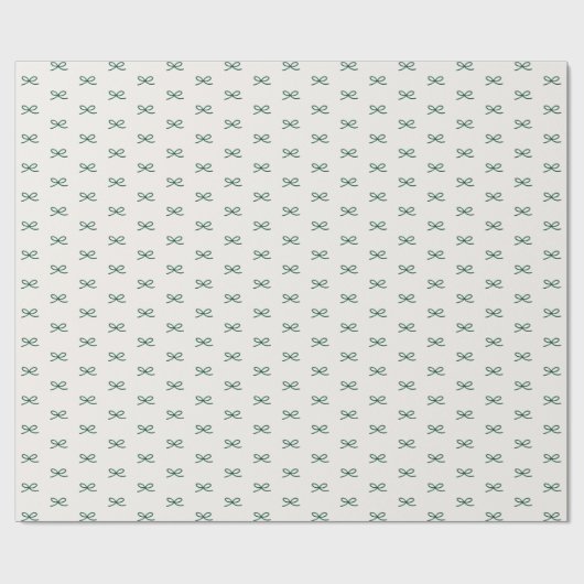 Minimal Modern Simple Bow Pattern Christmas  Cadeaupapier (Vlak)