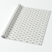Minimal Modern Simple Bow Pattern Christmas  Cadeaupapier (Uitgerold)