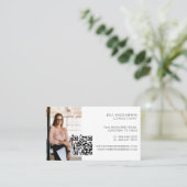 Minimal Modern Simple Professional Photo QR Code Visitekaartje (Staand voorkant)