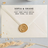 Minimal Modern Typography Name Return Address Self Zelfinktende Stempel