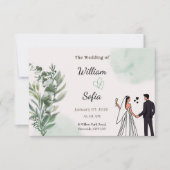 Minimal Modern Wedding Invitation (Devant)