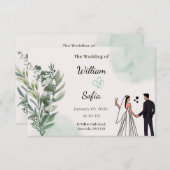 Minimal Modern Wedding Invitation (Devant / Derrière)