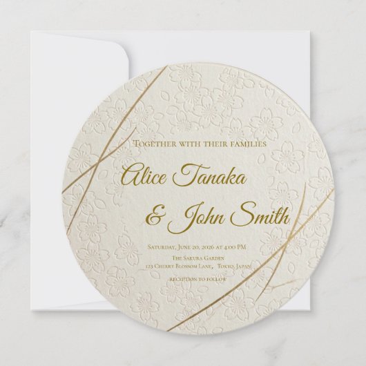 Minimal Modern Wedding Invitation – Elegant JP (Devant)