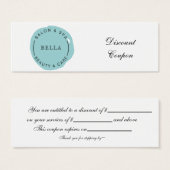 Minimal moderne Aqua Salon et carte de réduction S (Devant & derrière)