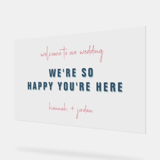 Minimal moderne | Bienvenue Mariage (Angle)