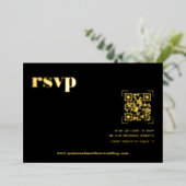 Minimal moderne | Carte RSVP de mariage de code QR (Debout devant)