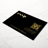 Minimal moderne | Carte RSVP de mariage de code QR (Rotation)