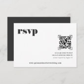 Minimal moderne | Code QR Mariage RSVP (Devant / Derrière)