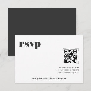 Minimal moderne Code QR Mariage RSVP