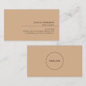 Minimal moderne élégant simple Carte de visite de  (Devant / Derrière)