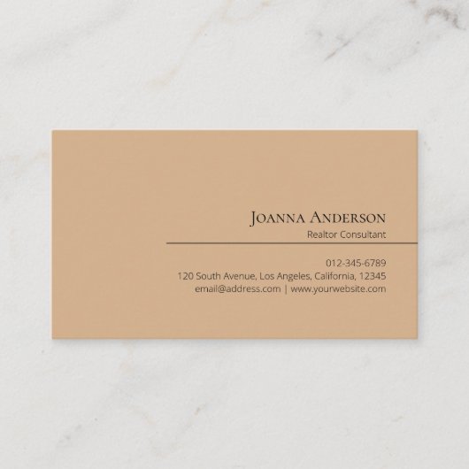 Minimal moderne élégant simple Carte de visite de  (Devant)