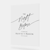 Minimal Moderne La Nuit Avant L'Accueil Du Mariage (Angle)