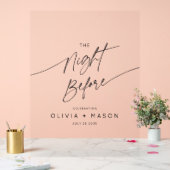 Minimal Moderne La Nuit Avant L'Accueil Du Mariage (Mariage)