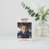 Minimal moderne - Logo photo Carte de visite QR-Co (Debout devant)