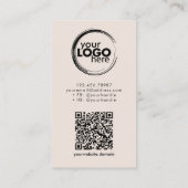 Minimal moderne - Logo photo Carte de visite QR-Co (Dos)