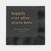 Minimal moderne | Mariage Monogram Napkins (Recto)