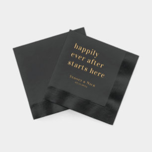 Minimal moderne Mariage Monogram Napkins