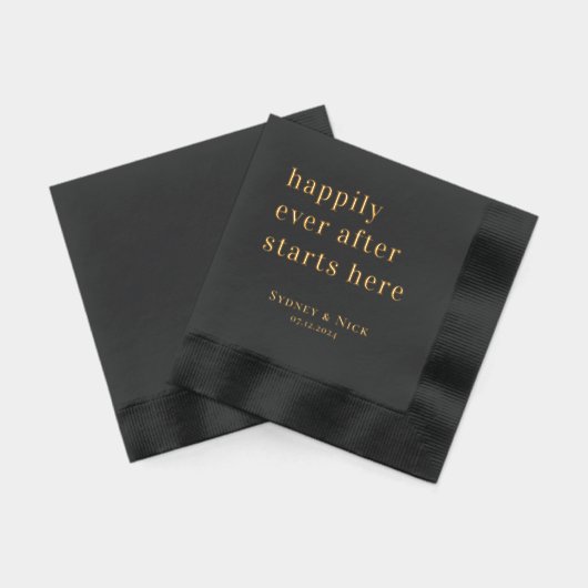 Minimal moderne | Mariage Monogram Napkins (Verso)