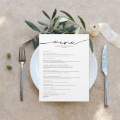 Minimal moderne | Menu Mariage