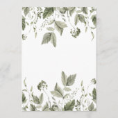 Minimal moderne | Menu Mariage Spring Greenery (Dos)