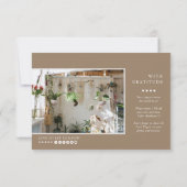 Minimal moderne | Merci d'affaires en latte beige (Dos)