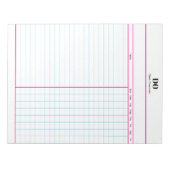 Minimal Monogram Initials Weekly Checklist Notepad Notitieblok (Voorkant)