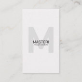 Minimal Monogram Shade Bord Grijs Modern Visitekaartje (Voorkant)