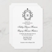 Minimal Monogram Wedding Invitation (Devant / Derrière)