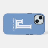 Minimal Monogramme Bleu (Verso Horizontal)