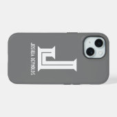 Minimal Monogramme Gris  (Verso Horizontal)
