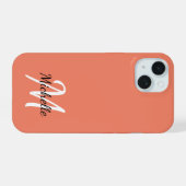 Minimal Monogramme Initial Orange Clair (Verso Horizontal)
