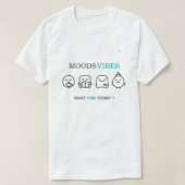 Minimal “Moods Vibes” Cute Line Art T-Shirt | Kali (Design voorkant)