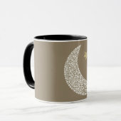 Minimal Moon & Gold Stars Celestial Coffee Mug (Devant gauche)