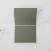 Minimal Moss Green Folded Note Kaart – (Binnen)